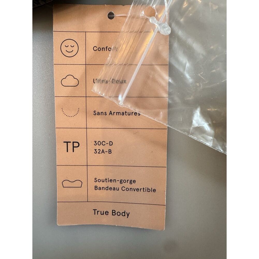True & Co True Body Women’s Wireless Convertible Bandeau Bra size small Black - Picture 2 of 4